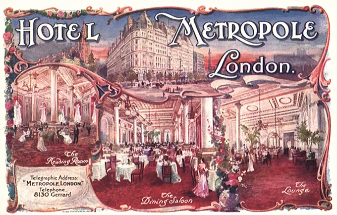 Hotel Metropole London England. 