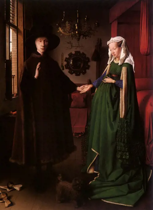 The Marriage of Giovanni Arnolfini, 1434. Eyck, Jan van.