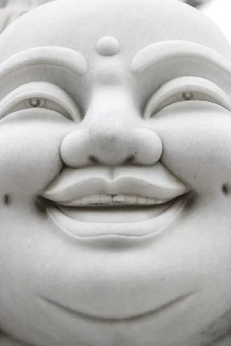 Smiling Buddha or big happy Maitreya Buddha statue. Danang. Vietnam.