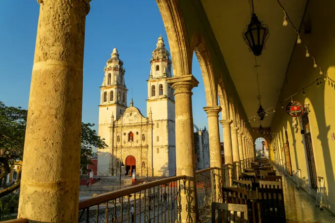 Cathedral church of Our Lady of the Immaculate Conception, Campeche city, Campeche State, Mexico.