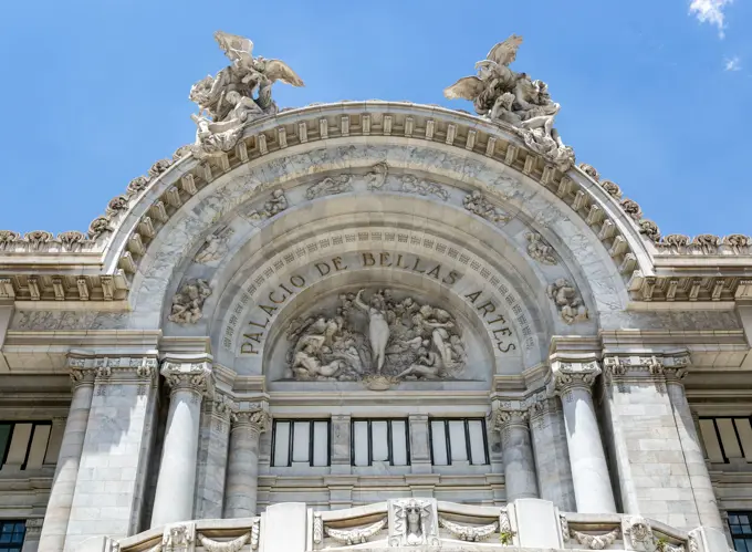 La armon≠a', Harmony, 1910 by Leonardo Bistolfi sculpture in marble Palacio de Bellas Artes, Palace of Fine Arts Mexico City, Mexico.