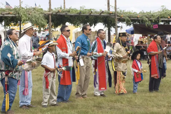 A Gathering Of North America'S Native People, Meeting To Dance, Sing, Socialize And Honor American Indian Culture At Taos Pueblo, New Mexico