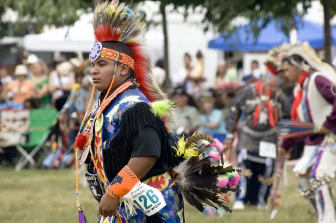 A Gathering Of North America'S Native People, Meeting To Dance, Sing, Socialize And Honor American Indian Culture At Taos Pueblo, New Mexico