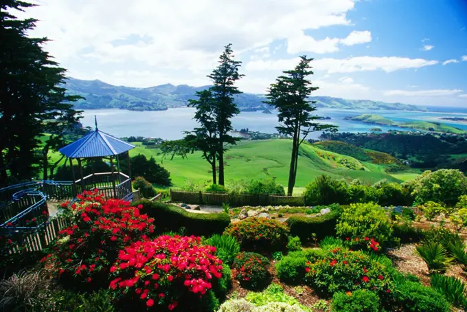 New Zealand. Otago Peninsula. Gardens Of Larnach Castle