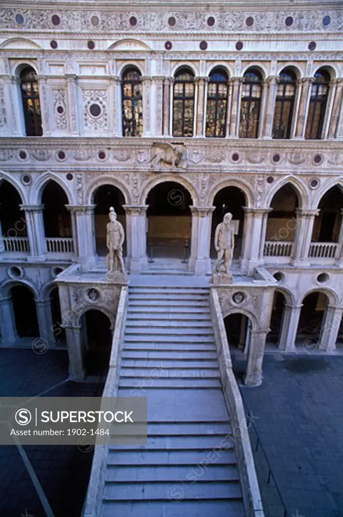 Italy Venice The Doges Palace Palazzo Ducale Giants Staircase