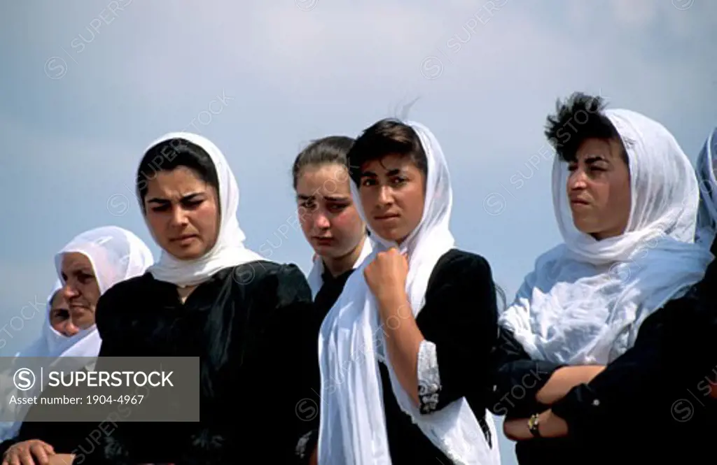 Israel Druze women at the funeral of Sheich Tarif