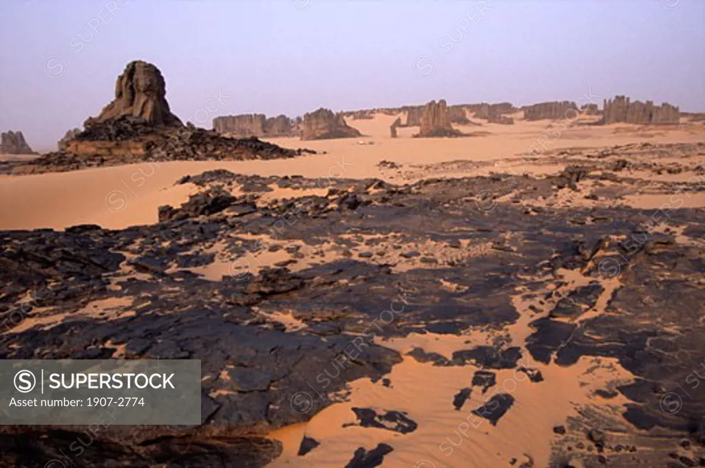 South of Tin Akachaker in the Hoggars tassilis algerian desert