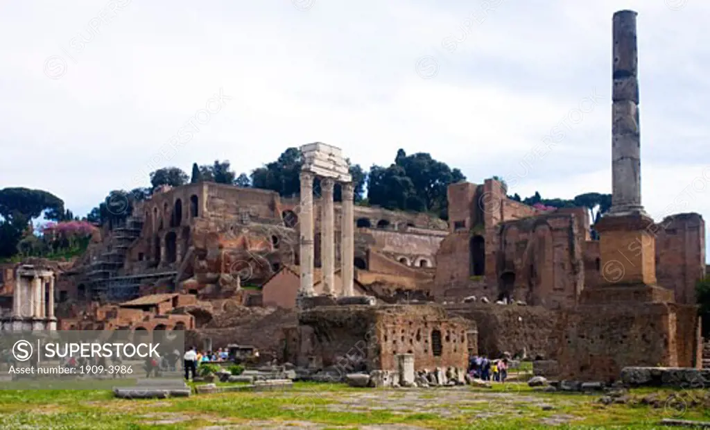 Rome Forum ancient ruins in Rome Roma Italy Italia Europe EU