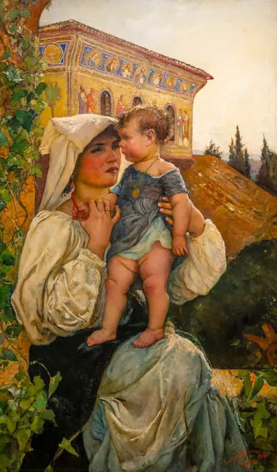 Italian Mother and Child, Annie Swynnerton, 1886,