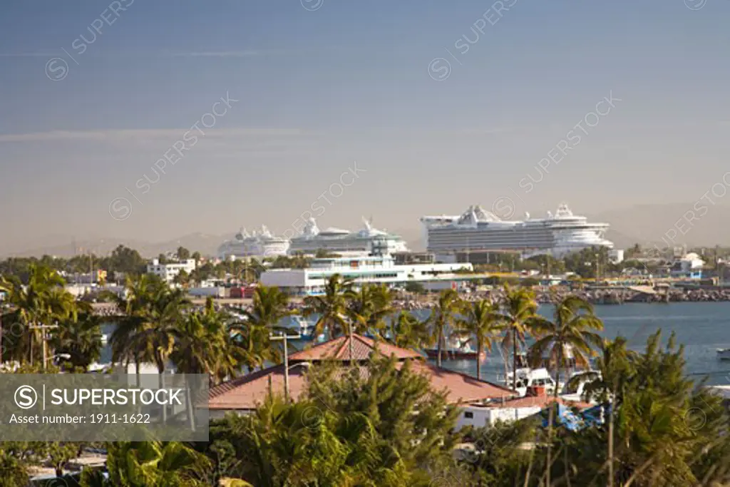 View from Creston Hill  Worlds Highest operational Lighthouse  Mazatlan  Sinaloa State  Mexico