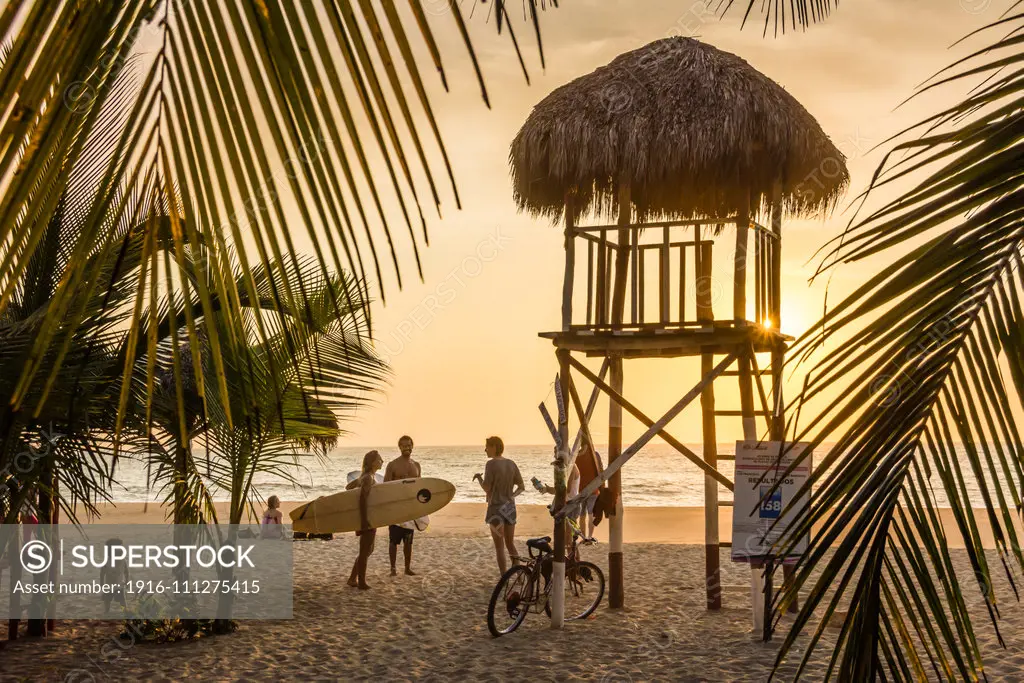 Sunset at the beach in San Francisco ("San Pancho"), Nayarit, Mexico.