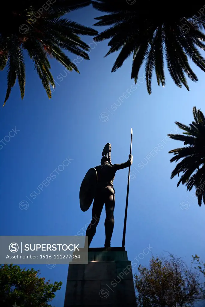 Achilles statue at The Achilleion Palace in Village of Gastouri (Sisi's beloved Greek summer palace), Corfu, Greece