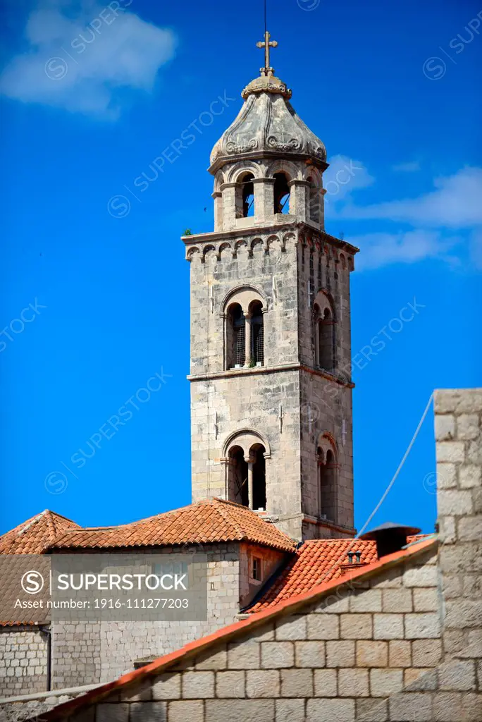 Tower of the Dominican Monastery in Dubrovnik, Croatia