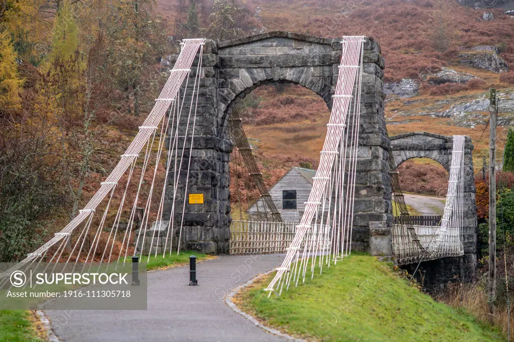 The Bridge of Oich is a taper principle suspension bridge across the river Oich in Scotland