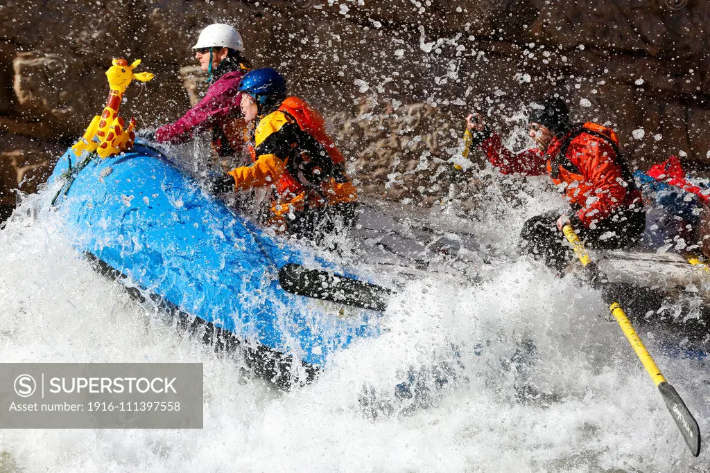 Rafters in Grand Canyon National Park, Arizona, United States.