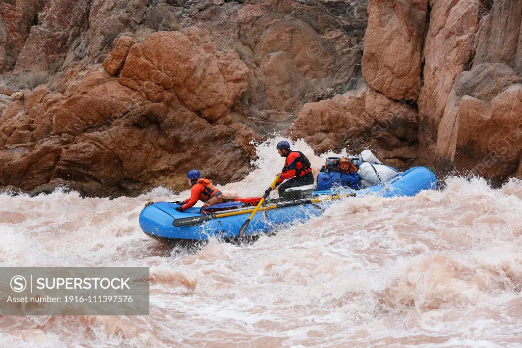 Rafters in Grand Canyon National Park, Arizona, United States.