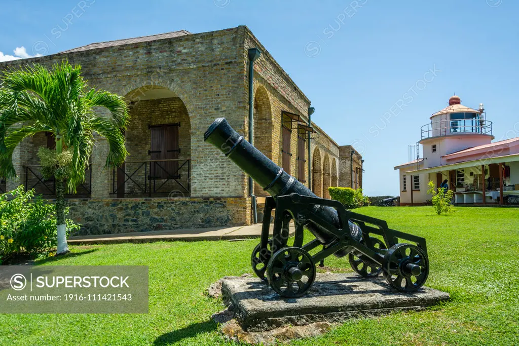 Historic Fort King George on Tobago island, Trinidad and Tobago.