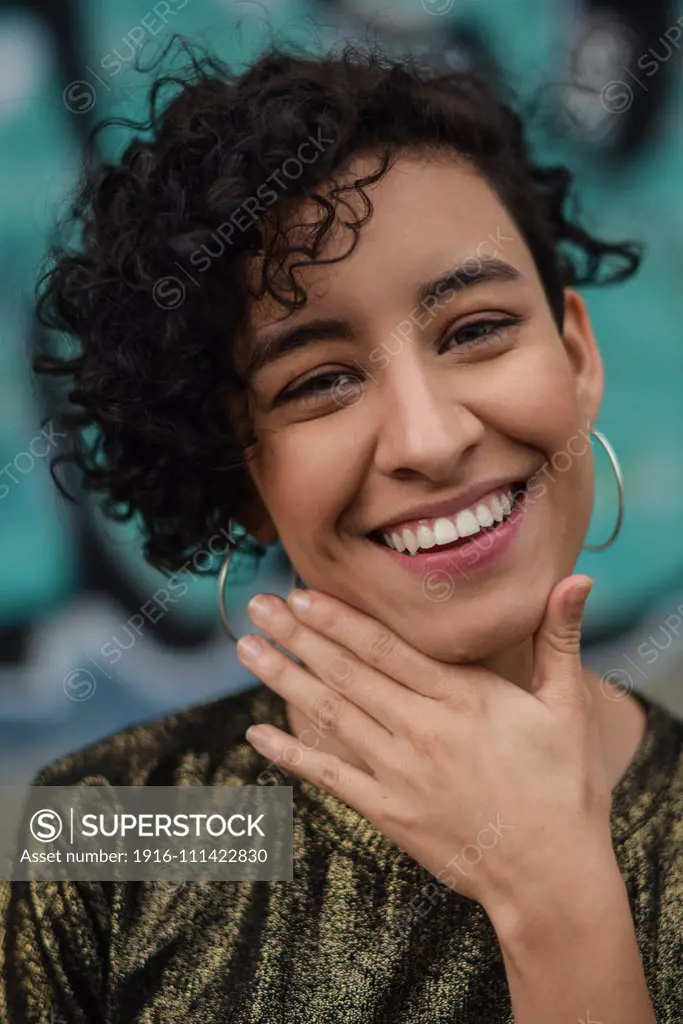 Smiling young latina woman looking at camera, Cali, Colombia