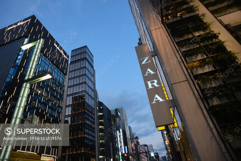 Zara store in Ginza, Tokyo, Japan