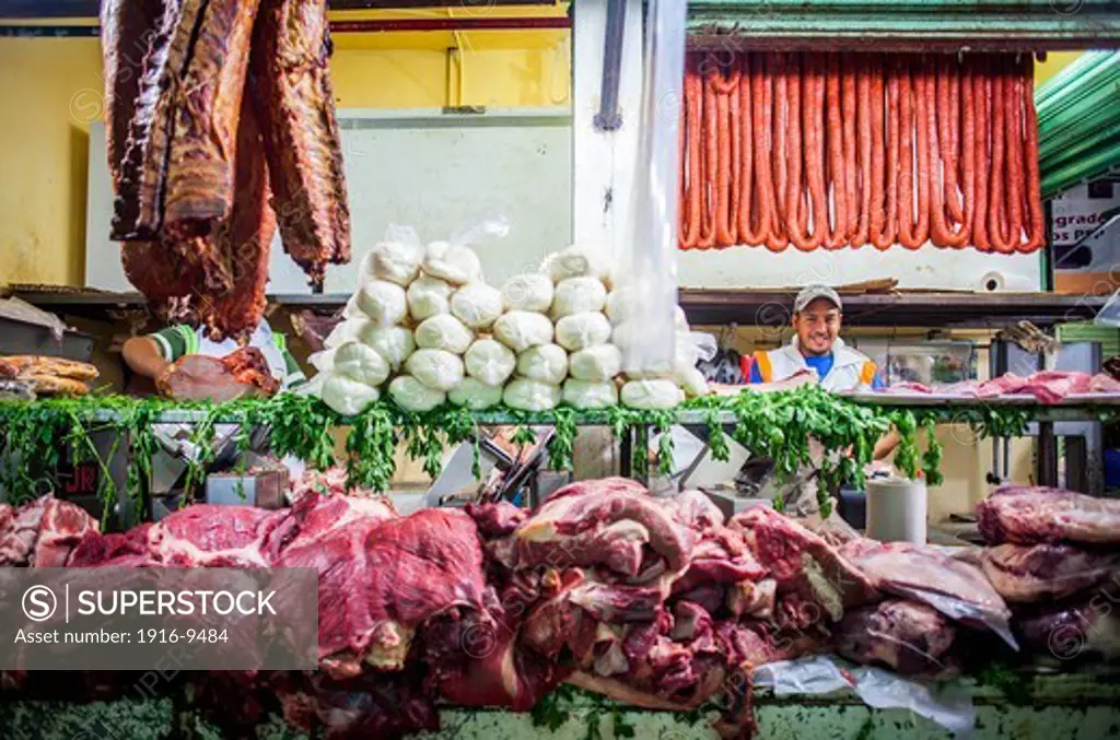 La Merced market, Butcher, Mexico City, Mexico