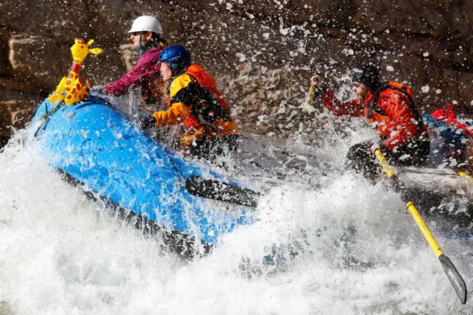 Rafters in Grand Canyon National Park, Arizona, United States.