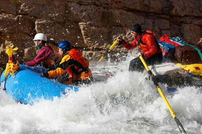 Rafters in Grand Canyon National Park, Arizona, United States.