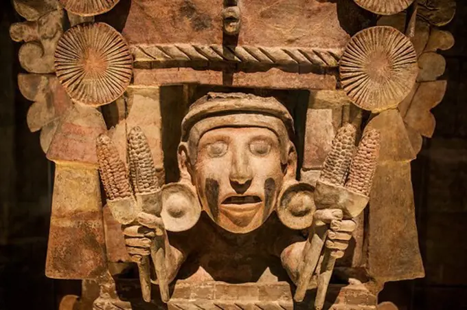 Mask, Goddess of the Corn, National Museum of Anthropology. Mexico City. Mexico