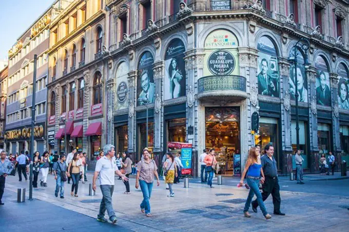 Francisco I Madero Street at Isabel la CatÌ_lica avenue, Mexico City, Mexico