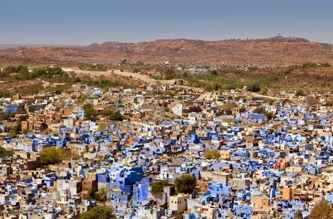 Jodhpur as seen from Mehrangarh fort, Rajasthan, India