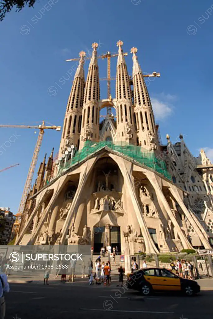 Works at Antoni Gaudi s Sagrada Familia  Barcelona  Spain