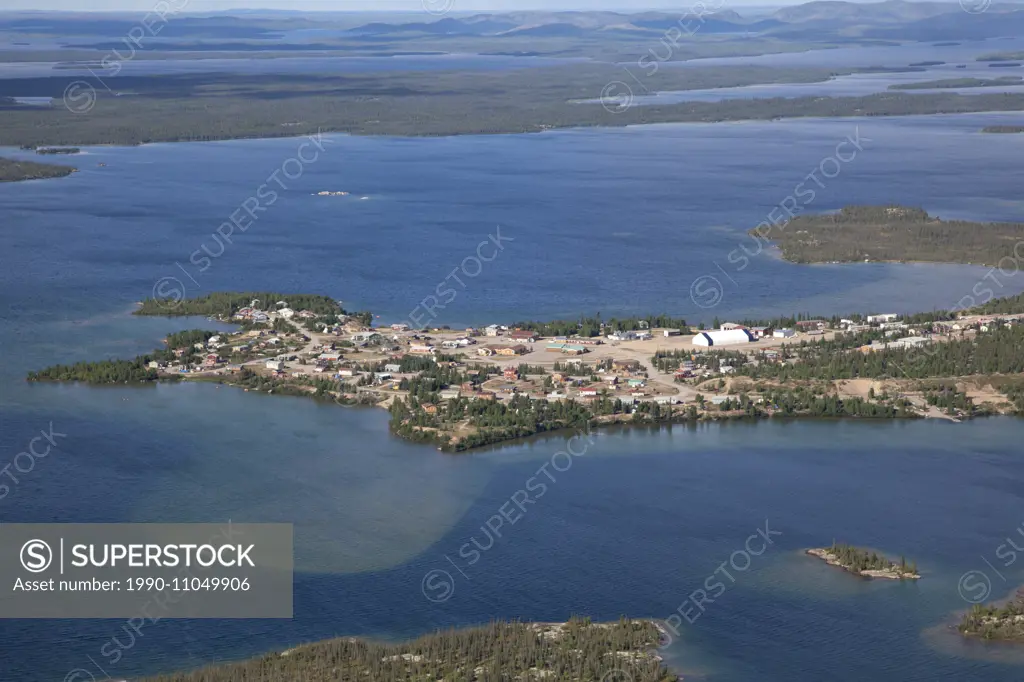 An aerial view of Gameti, (formerly Rae Lakes,) Northwest Territories, Canada.