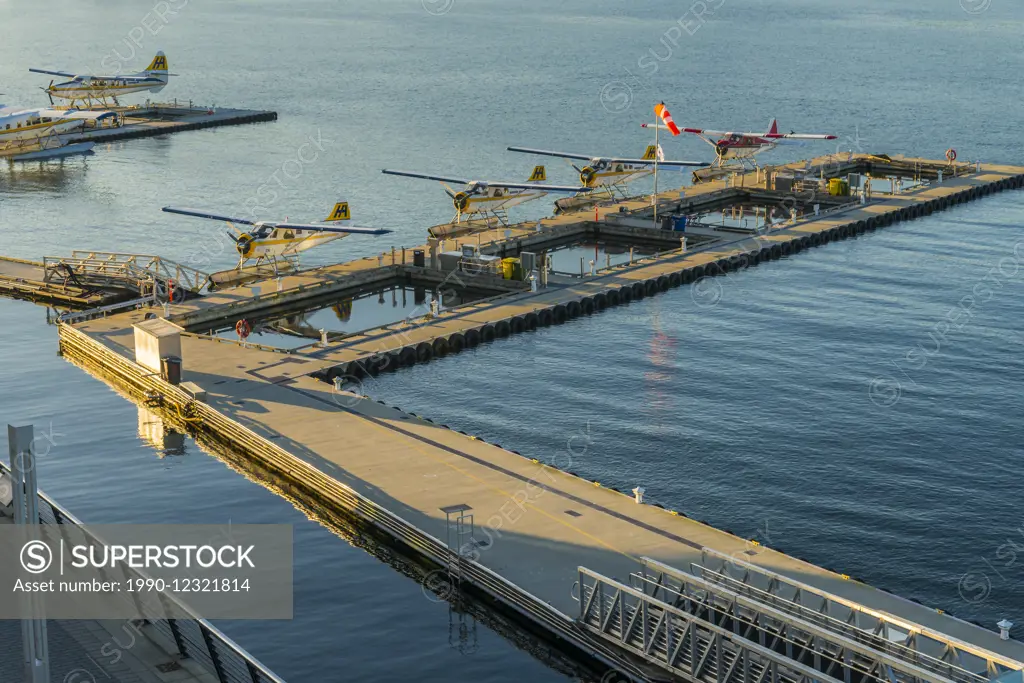 Harbour Air float planes, Coal Harbour float plane terminal, Vancouver British Columbia, Canada