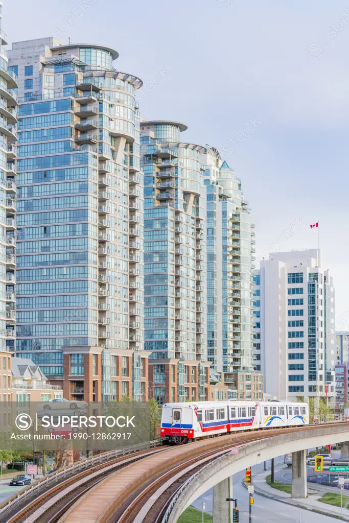 Skytrain rapid transit, Vancouver, British Columbia, Canada.