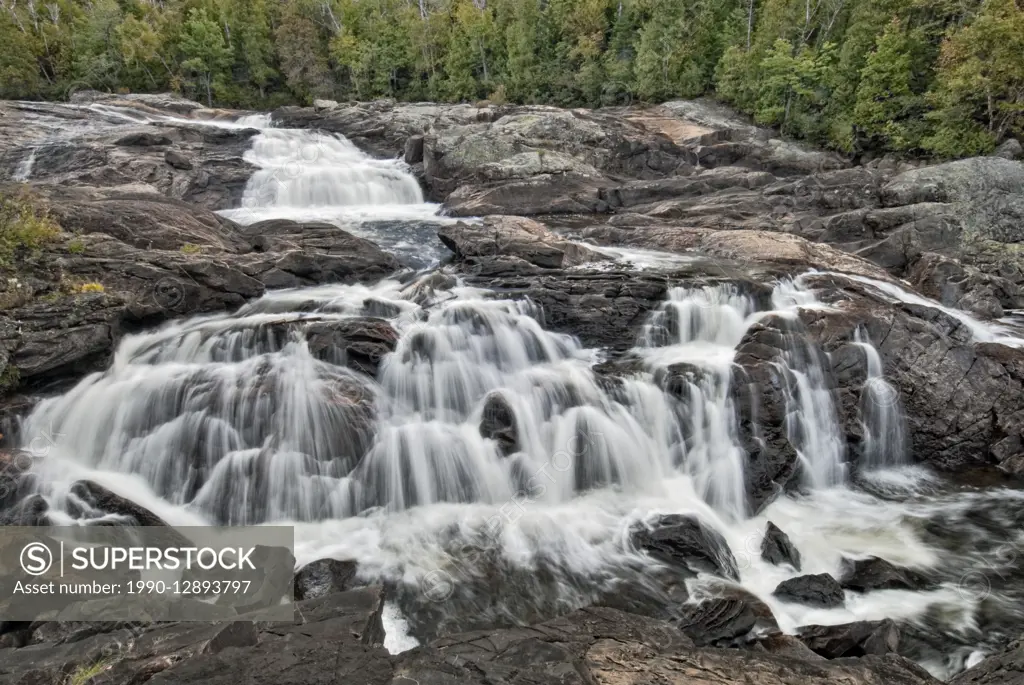 Waterfall on the Sand River along the Pinguisibi Trail in Lake Superior Provincial Park, Ontario, Canada.