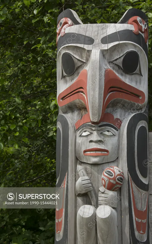 Welcome sign detail, Old Massett, Haida Gwaii, formerly known as Queen Charlotte Islands, British Columbia, Canada