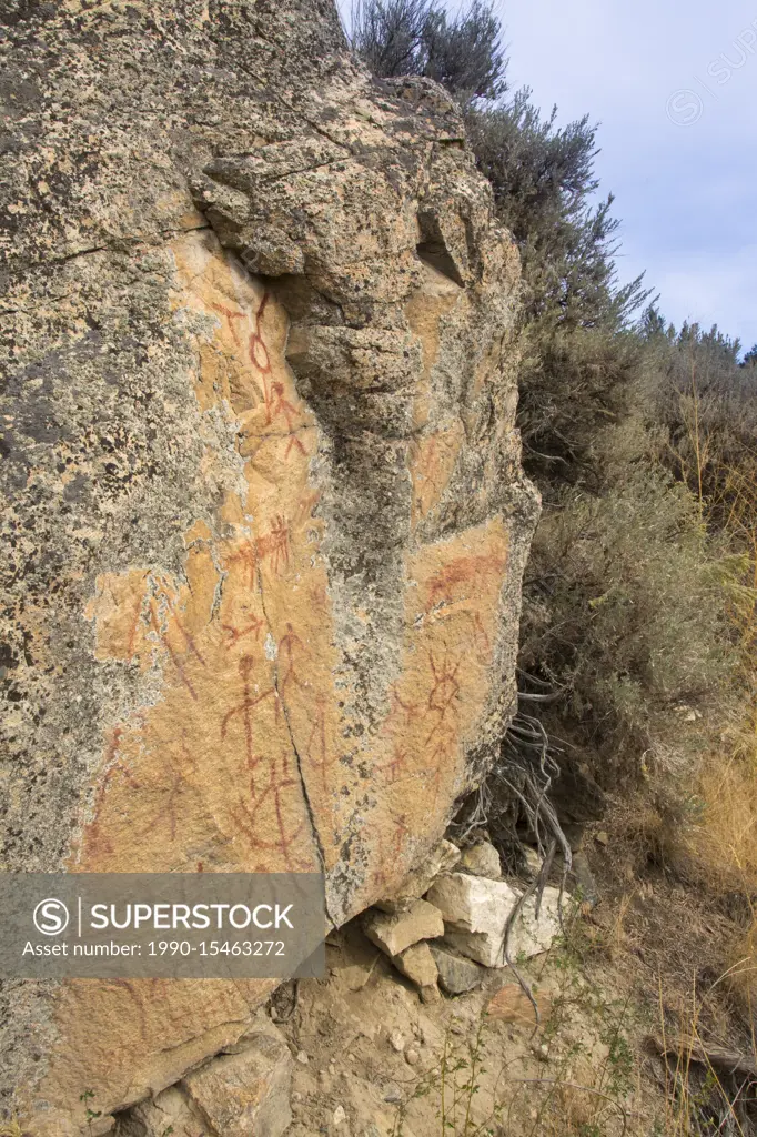 Pictograph, Naramata, Okangan Valley, British Columbia, Canada