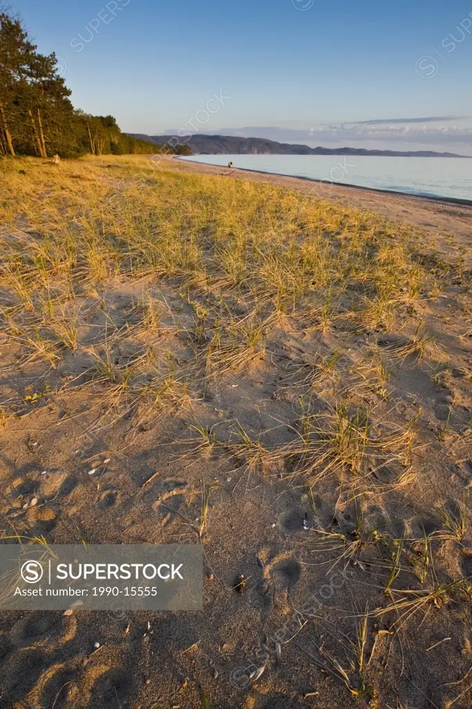 Agawa Bay at sunset, Lake Superior, Lake Superior Provincial Park, Ontario, Canada