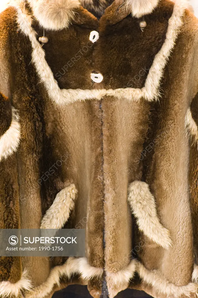 Fur clothing in display in store, Montreal, Quebec, Canada