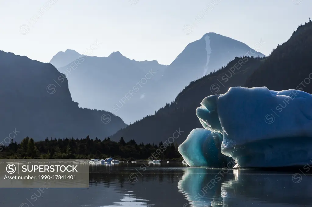 ice, melting ice, iceberg, climate change, observing climate change, Jacobson Lake, Coast Mountains, Chilcotin region, British Columbia, Canada