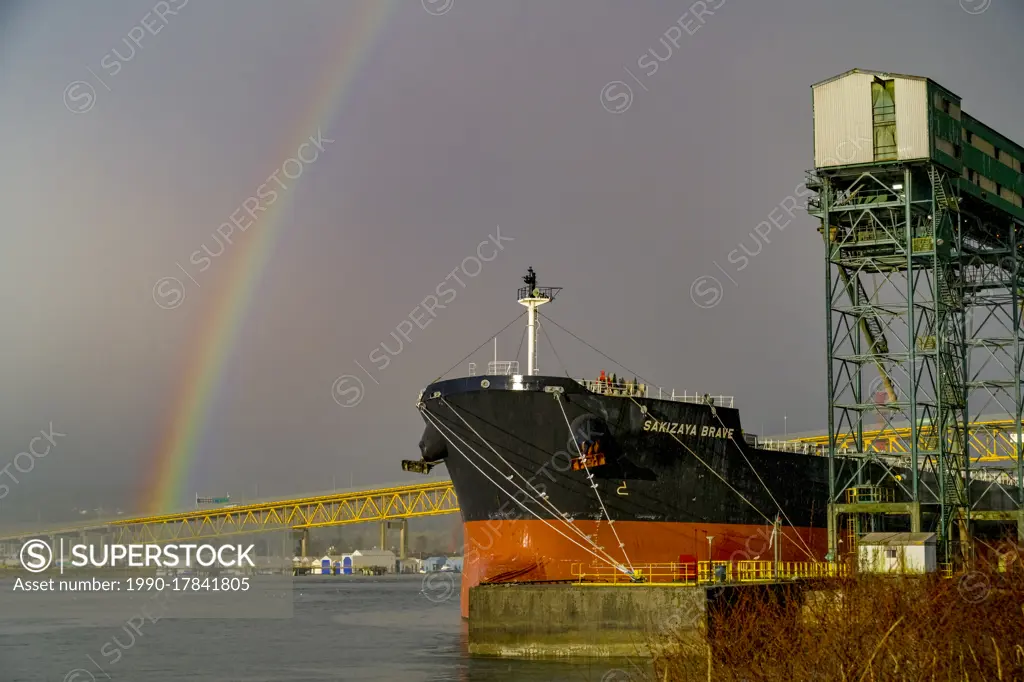 Rainbow, 2nd Narrows, Ironworkers Memorial Bridge, Vancouver, British Columbia, Canada