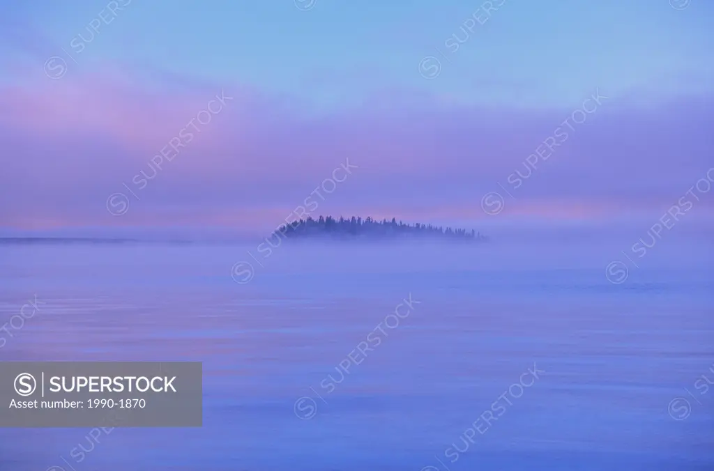 Waskesiu Lake at dawn, Saskatchewan, Canada