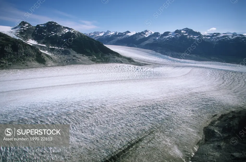 Coast Range, Silverthrone Mountain icefields, Klinaklini glacier, British Columbia, Canada