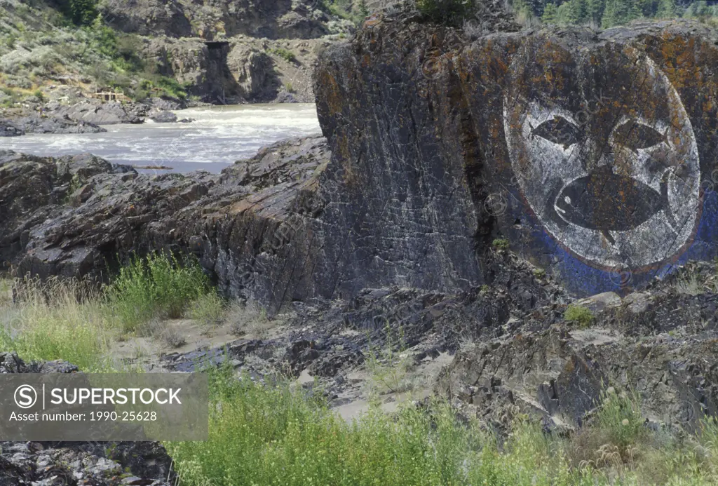 First nations Pictograph, British Columbia, Canada