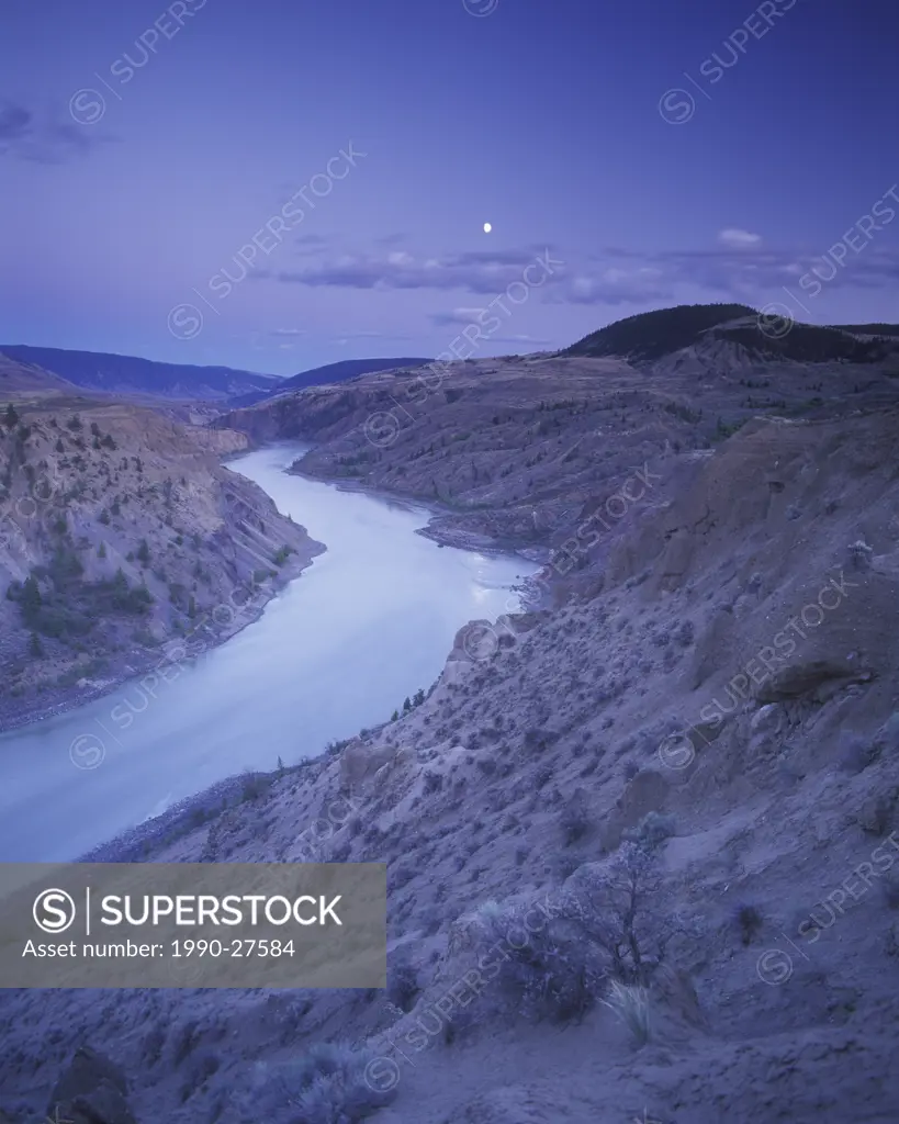 Erosion on banks of the Fraser River, Churn Creek Provincial Park, British Columbia, Canada