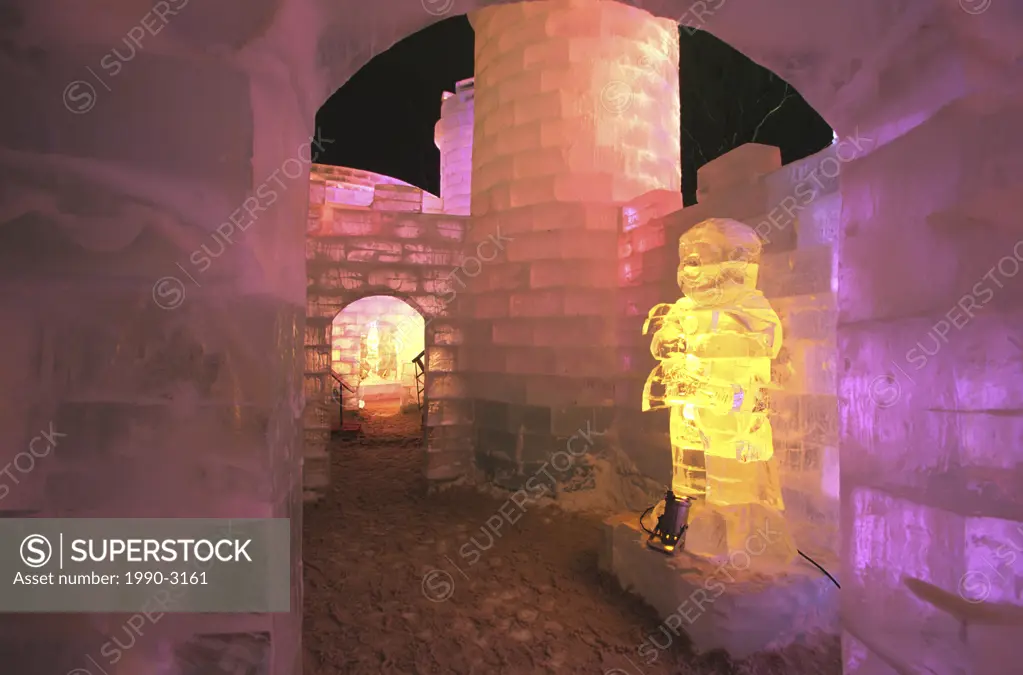 Ice sculptures, Place Loto-Quebec, Winter Carnival, Quebec City, Quebec, Canada