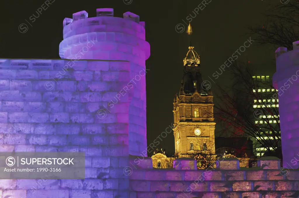 National Assembly Building from Place Loto-Quebec, Quebec City Winter Carnival  Quebec, Canada