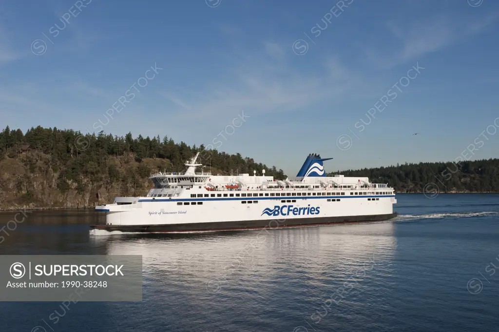 BC Ferries Spirit Class vessels in Active Pass, Gulf Islands, BC, Canada