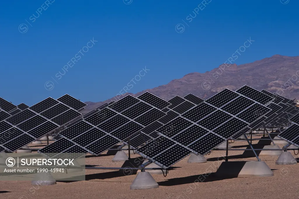 Nellis Photovoltaic Solar Power Plant, Nellis Solar Power Plant, Nellis Air Force Base, Las Vegas, Clark Country, United States of America.