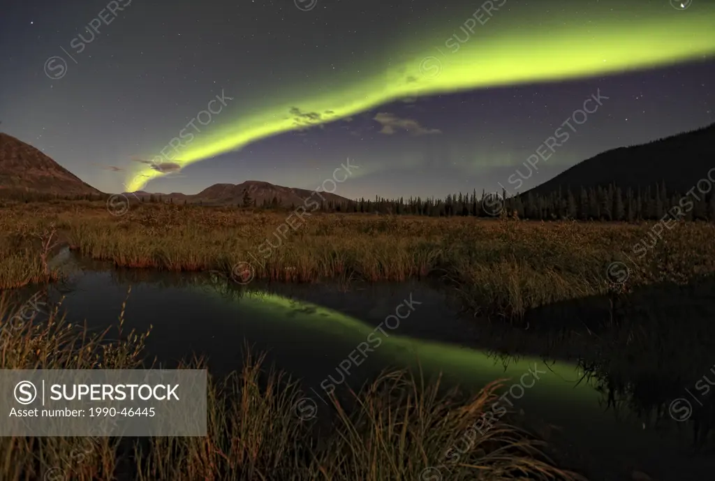 Aurora borealis or northern lights, Yukon, Canada.