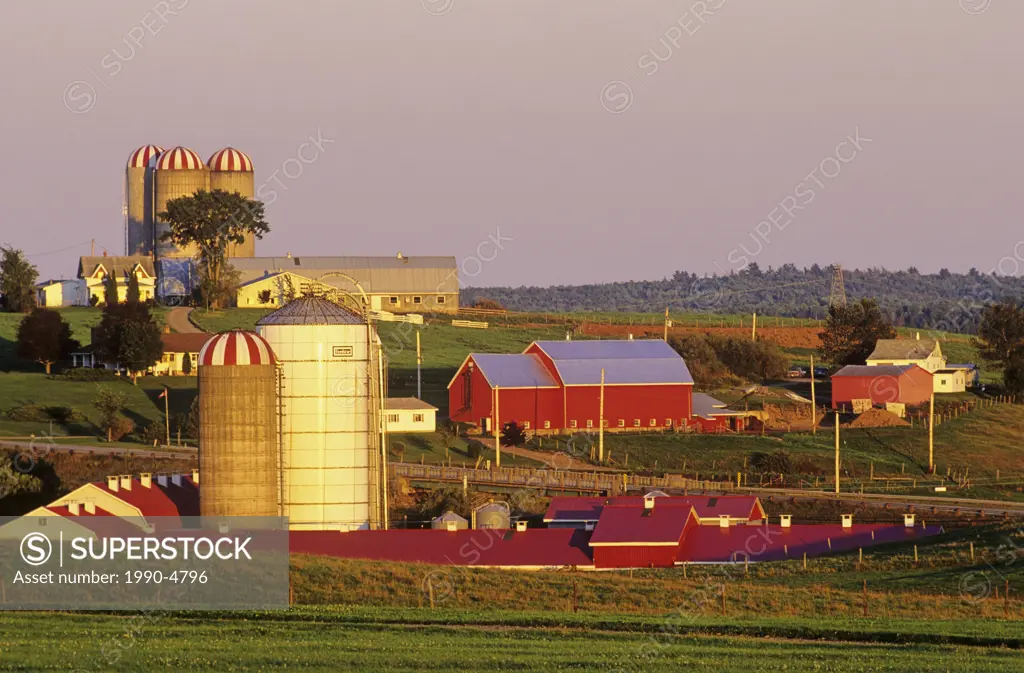 Dairy farms in Shubenacadie, Nova Scotia, Canada